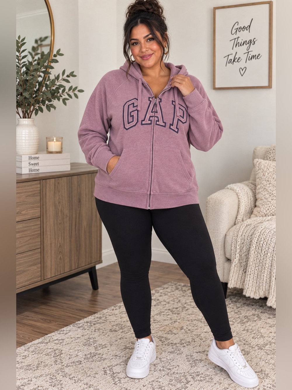 GAP Heritage Full Zip Lilac Hoodie XL